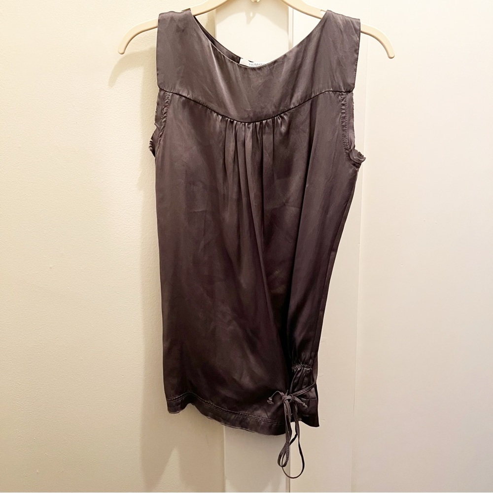 Humanoid Gray Silk Tank Top‎